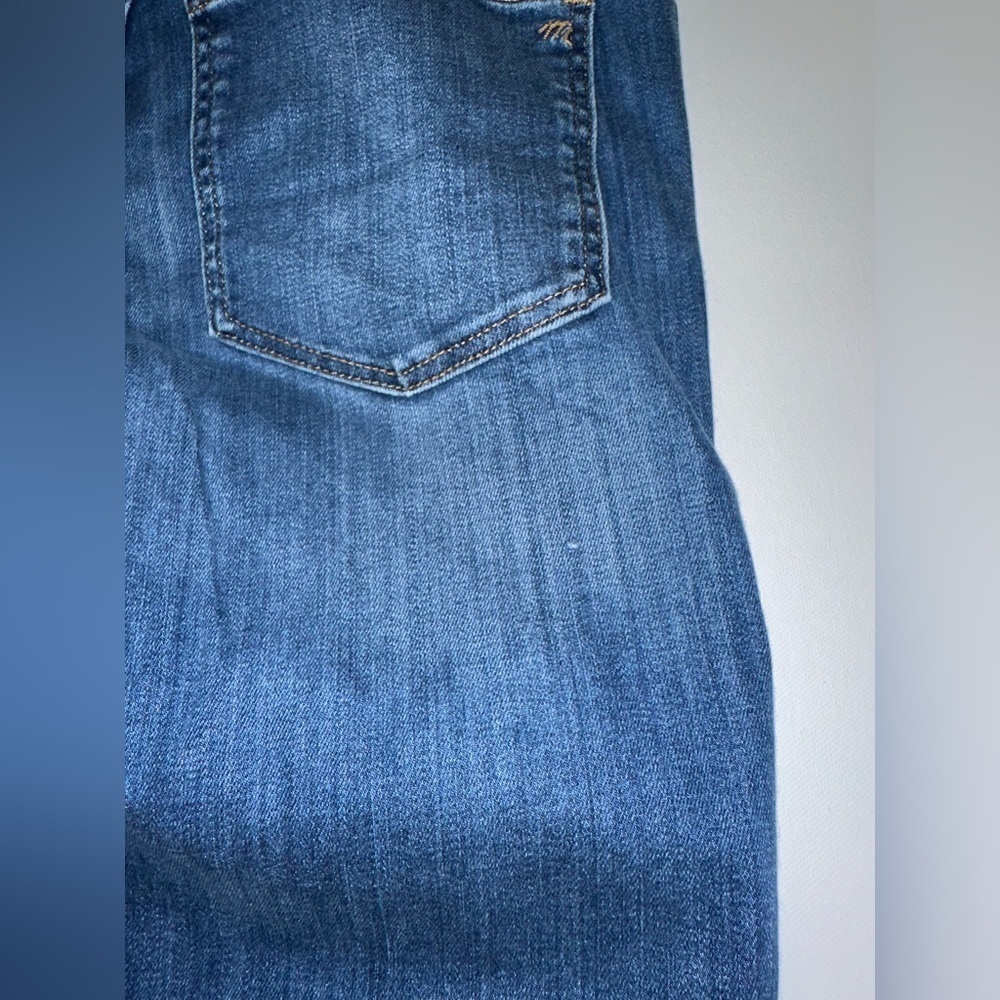 Madewell Stovepipe Jeans Blue High Rise Straight Leg Size 27 Stretch - Picture 11 of 11